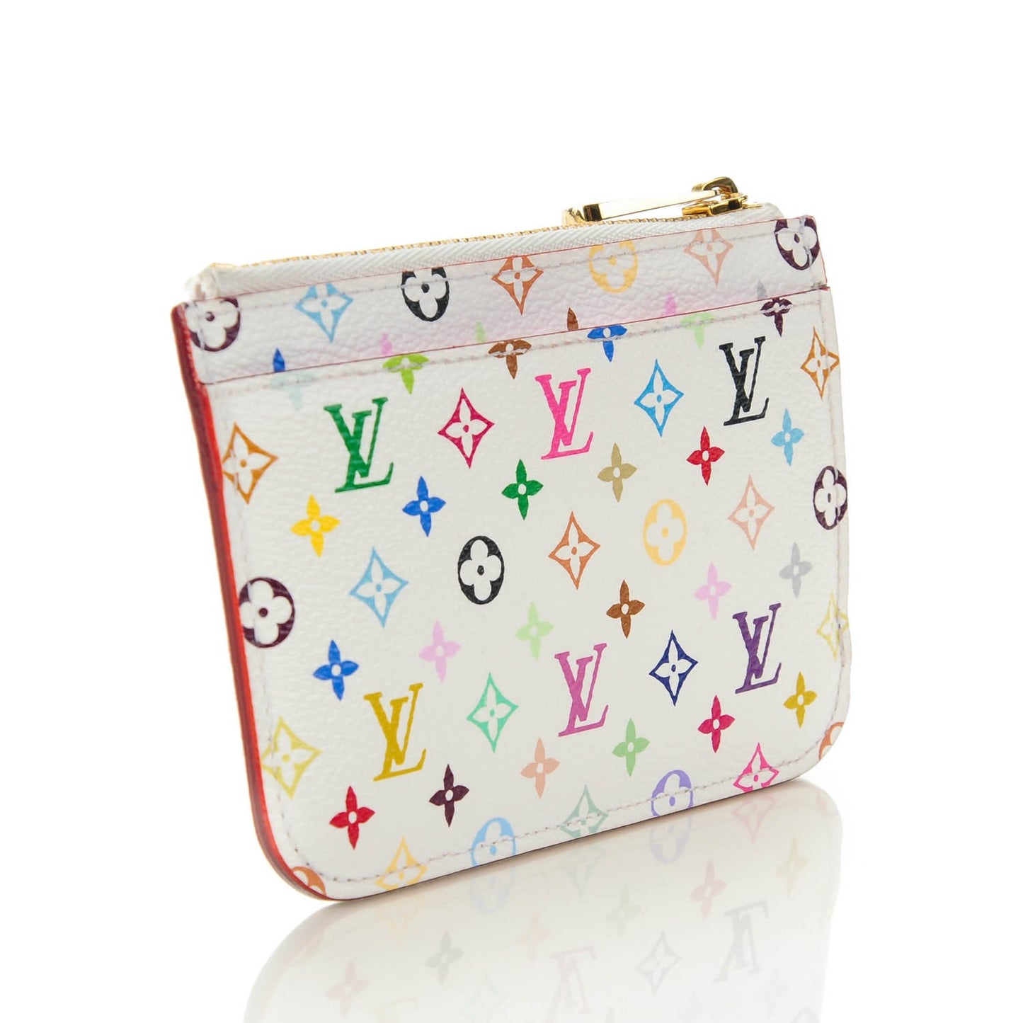 Monogram Multicolor Key Pouch White Litchi