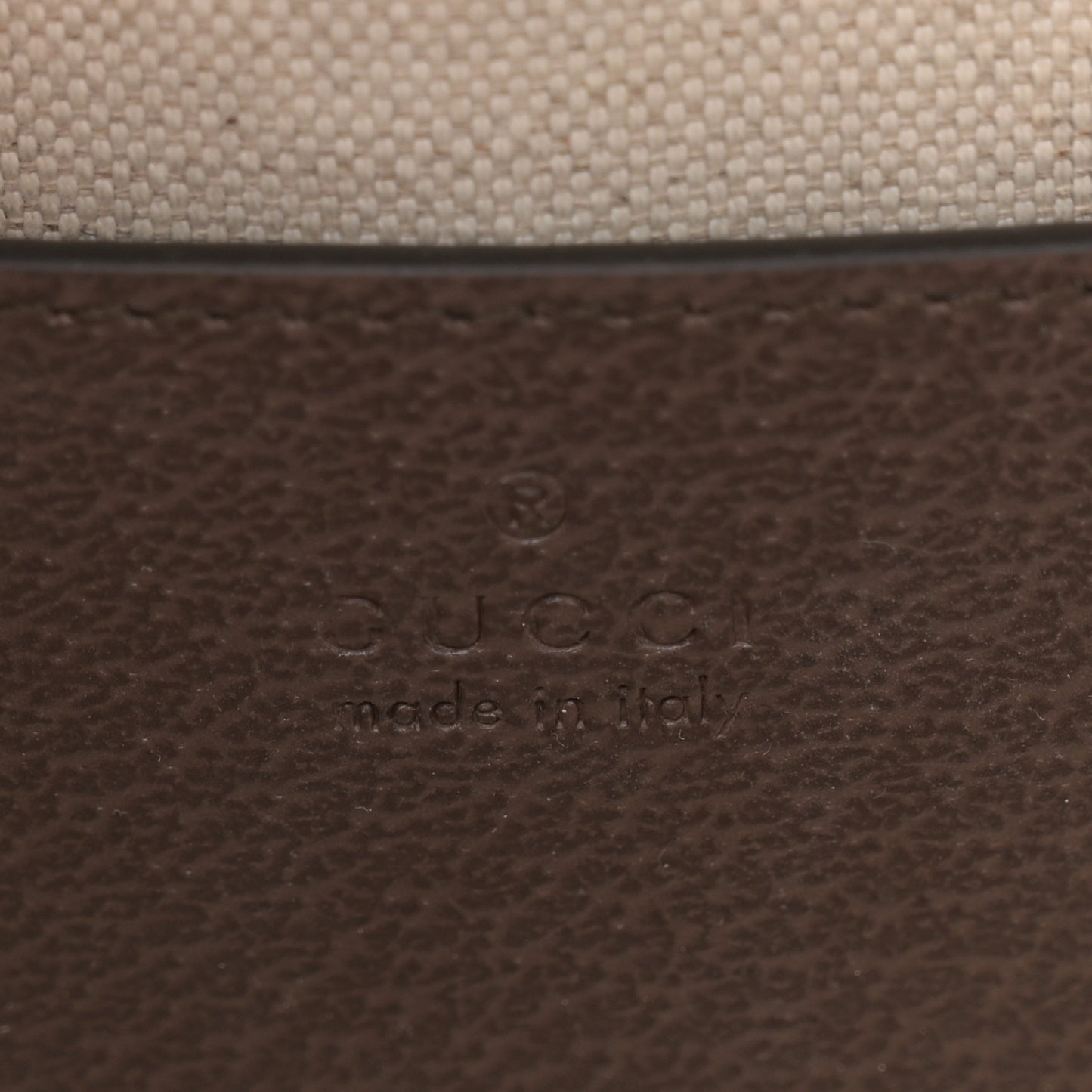 GG Supreme Monogram Textured Dollar Calfskin Mini Ophidia Top Handle Square Shoulder Bag Beige Ebony New Acero