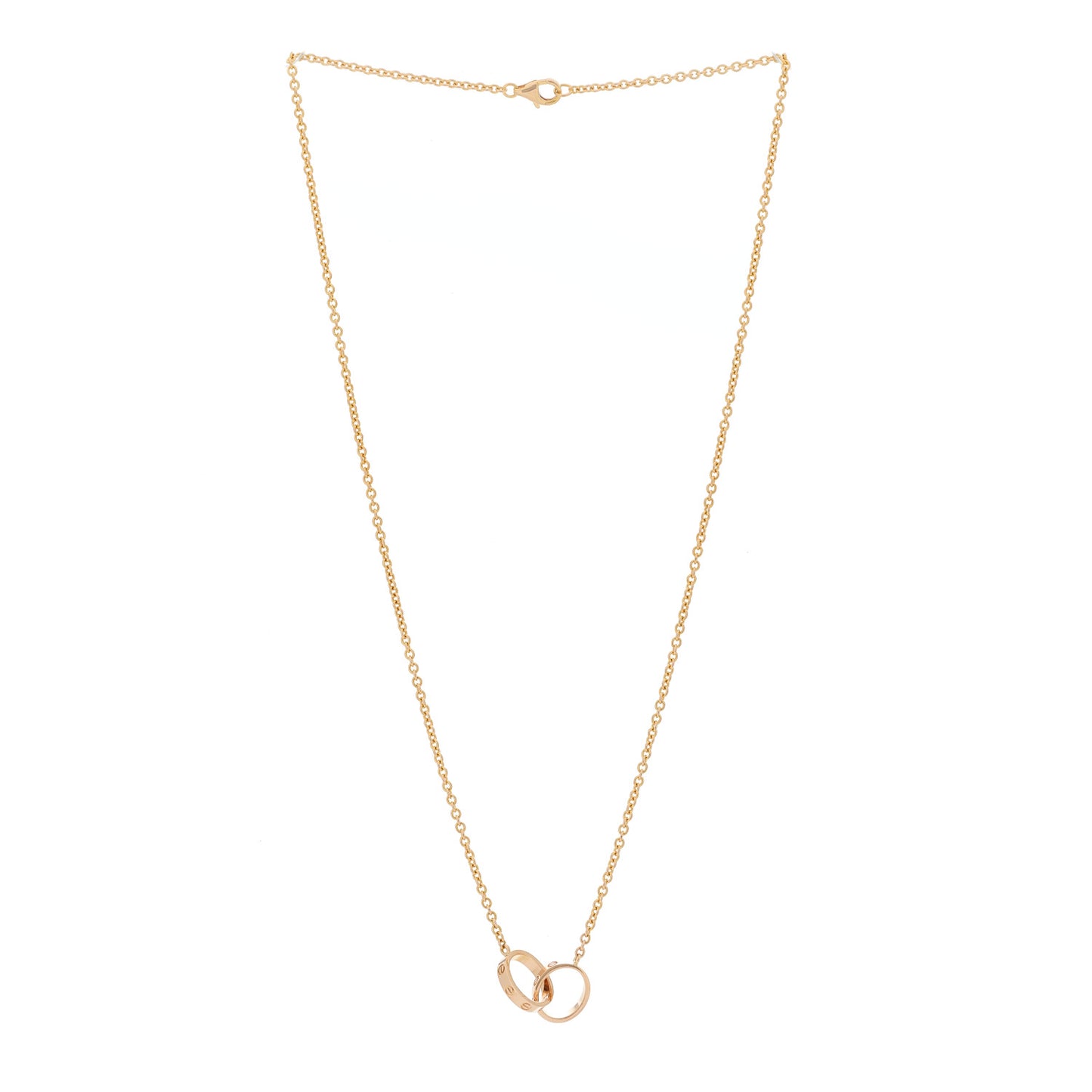 18K Pink Gold Interlocking LOVE Necklace