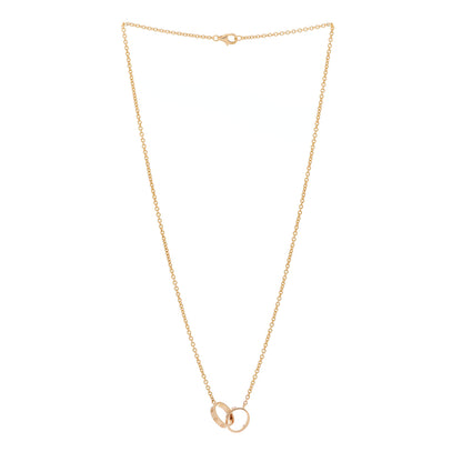 Cartier 18K Pink Gold Interlocking LOVE Necklace 3 of 6