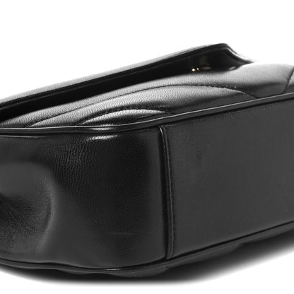 Saint Laurent Lambskin Chevron Quilted Small Loulou Black 12 of 13