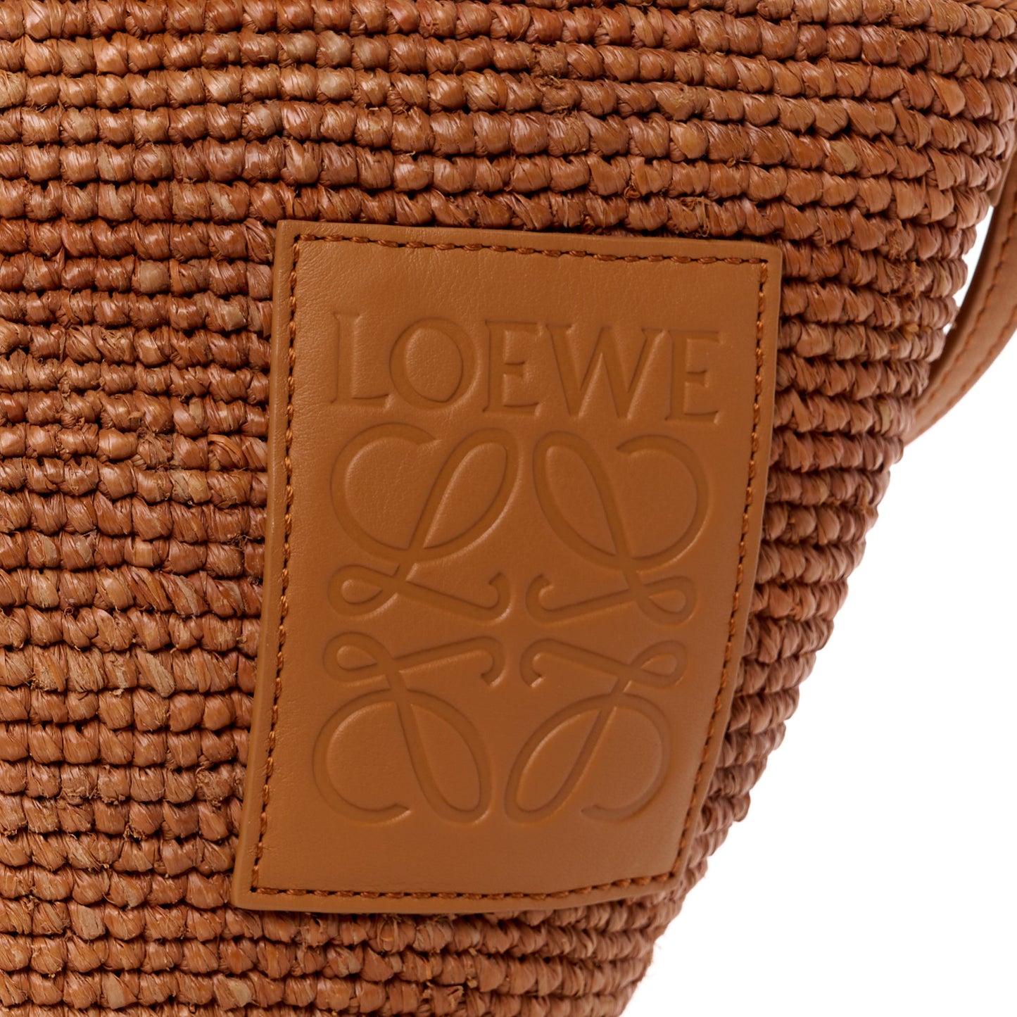 Calfskin Raffia Slit Pochette Bag Honey Gold
