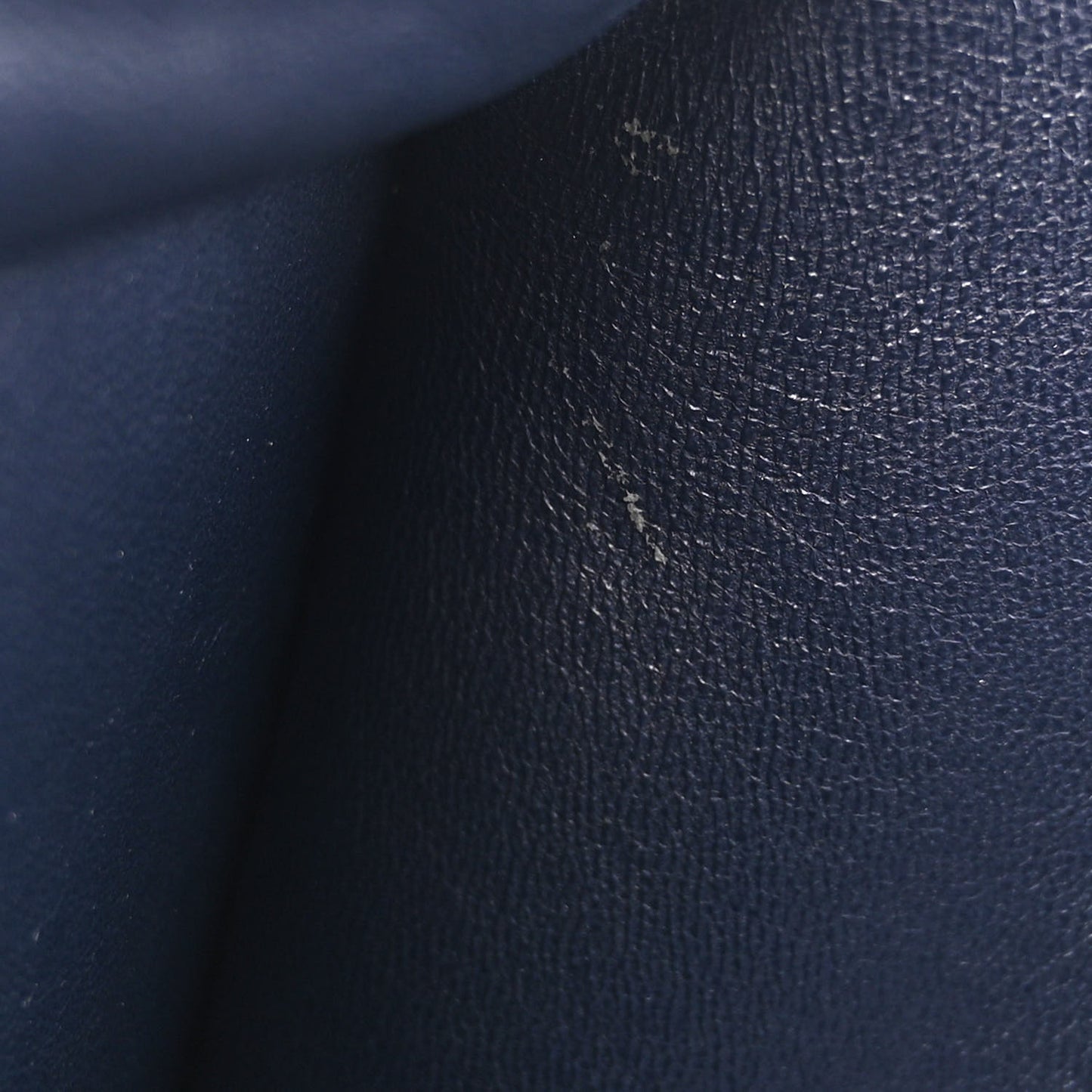 Smooth Calfskin Striped Cotton Canvas Mini Luggage Navy Blue