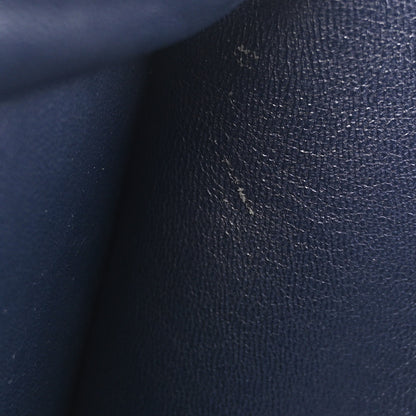 Celine Smooth Calfskin Striped Cotton Canvas Mini Luggage Navy Blue 11 of 11