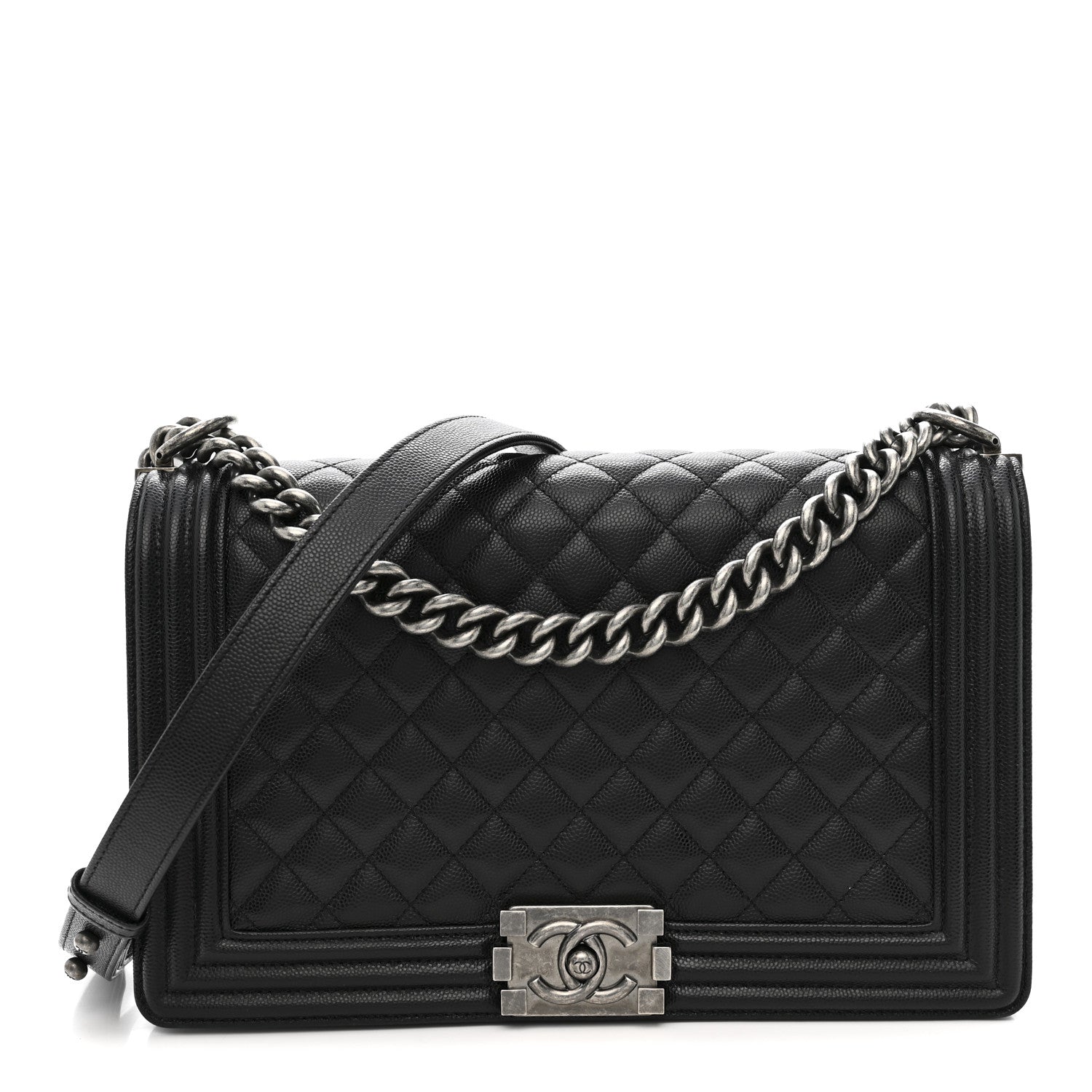 Chanel Caviar Quilted New Medium Boy Flap Black 1 of 12