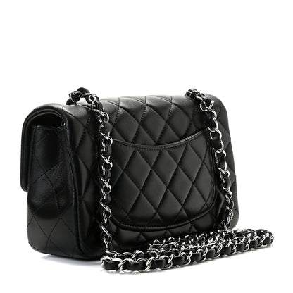 Chanel Lambskin Quilted Mini Rectangular Flap Black 2 of 7