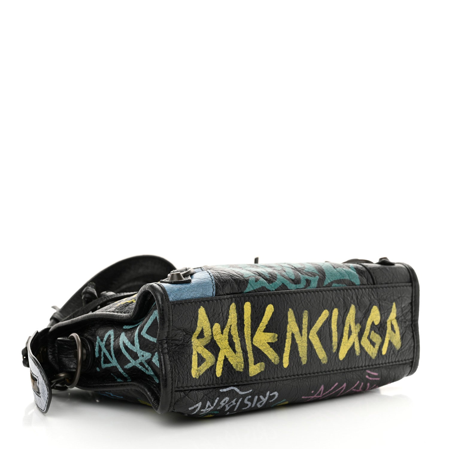 Balenciaga Agneau Arena Graffiti All Over Classic Hardware Mini City Black Multicolor 5 of 11