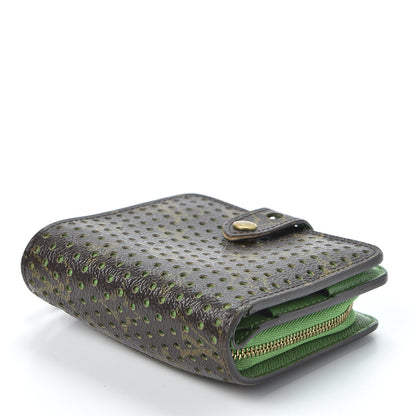 Louis Vuitton Monogram Perforated Compact Zipped Wallet Green 3 of 9