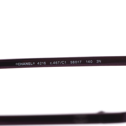 Chanel Mirrored Round Sunglasses 4216 Purple 5 of 8