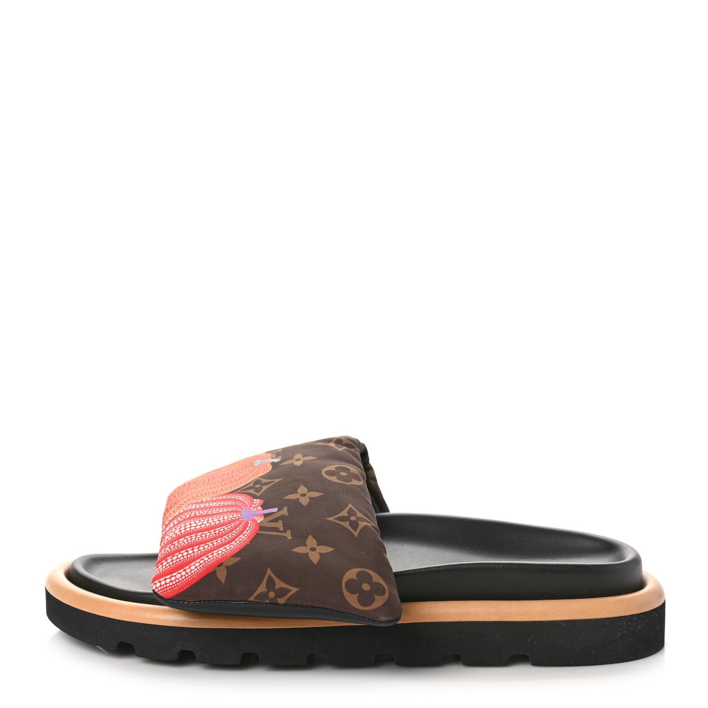 LV X YK Nylon Monogram Pumpkins Pool Pillow Comfort Mule 40