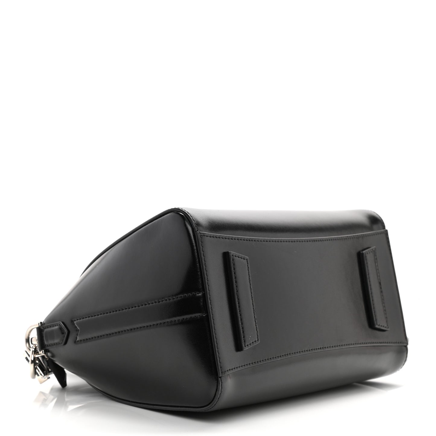 Shiny Lord Calfskin Small Antigona Black