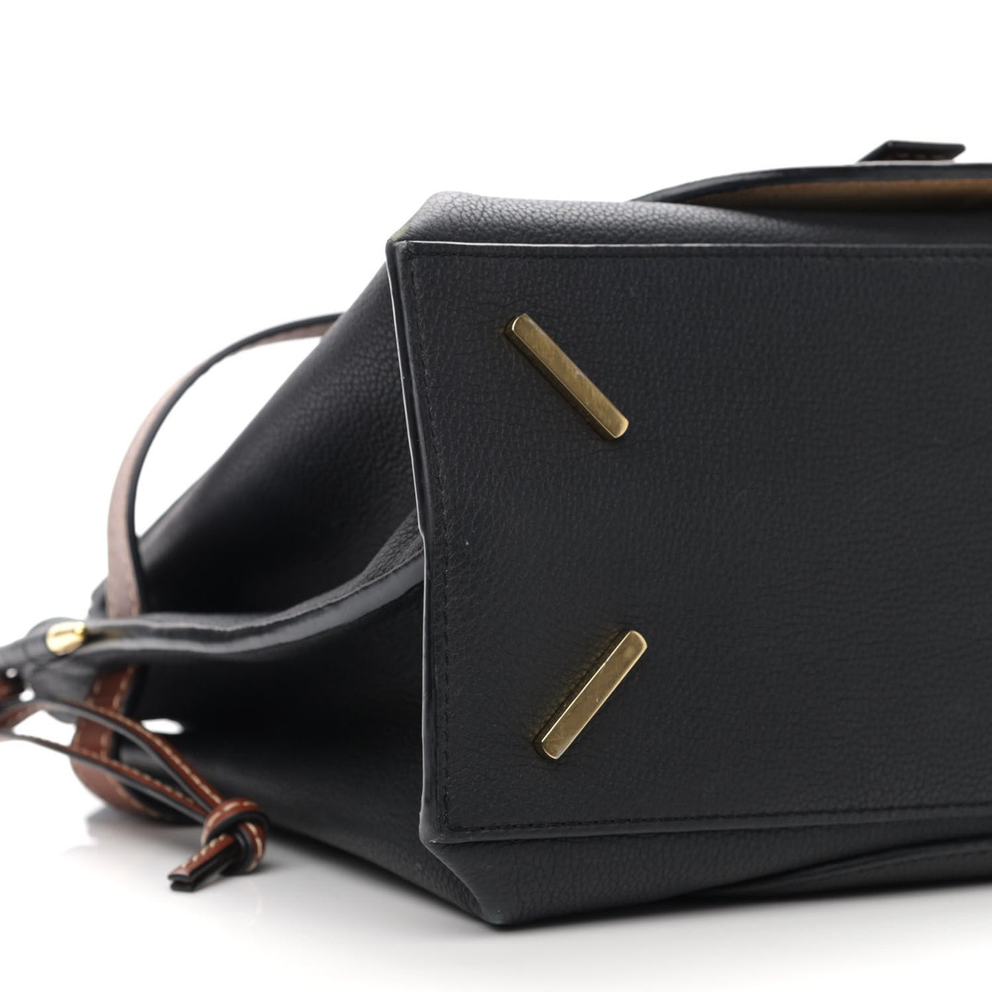 Calfskin Medium Gate Tote Pecan Black
