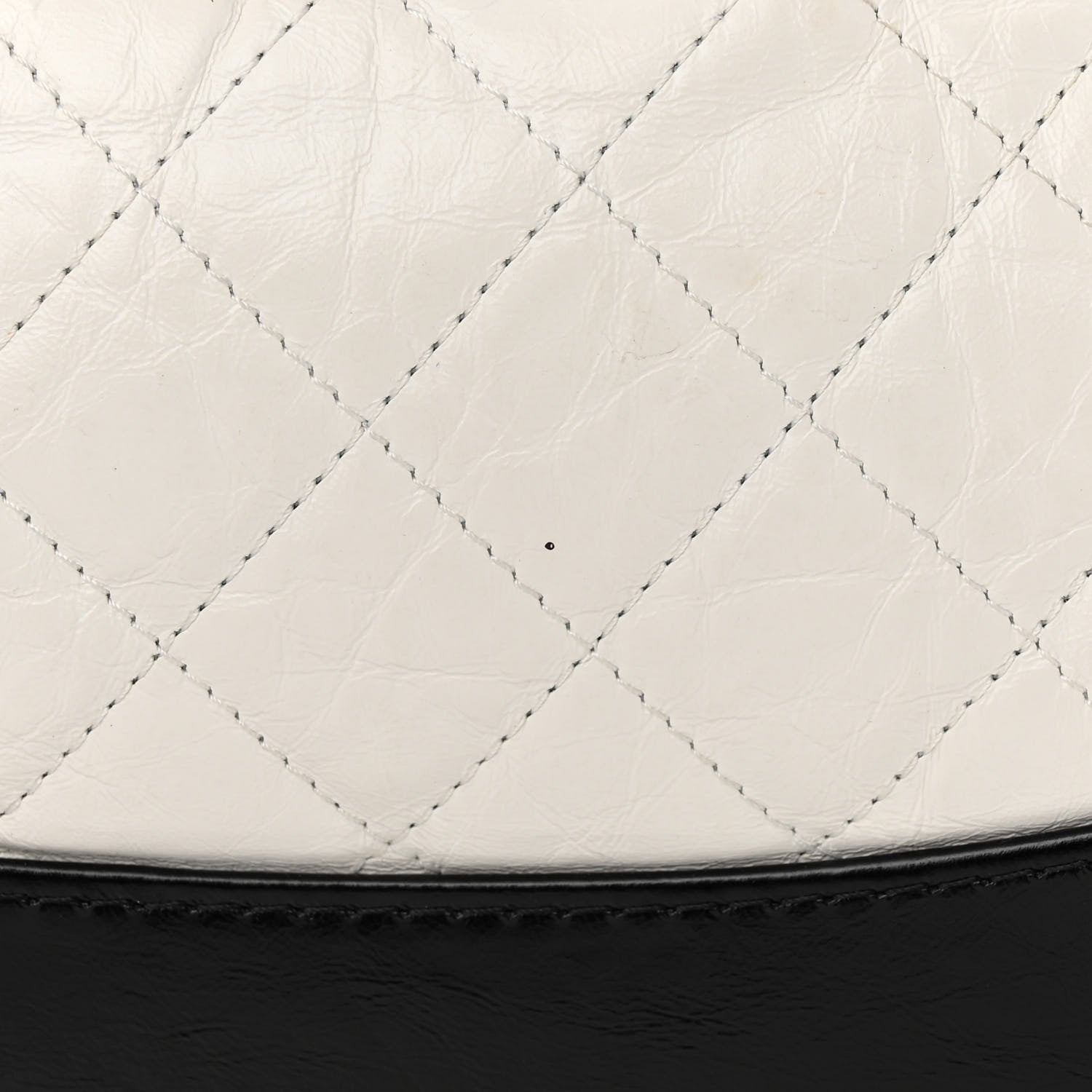 Chanel Aged Calfskin Quilted Gabrielle Backpack Black White 12 of 13
