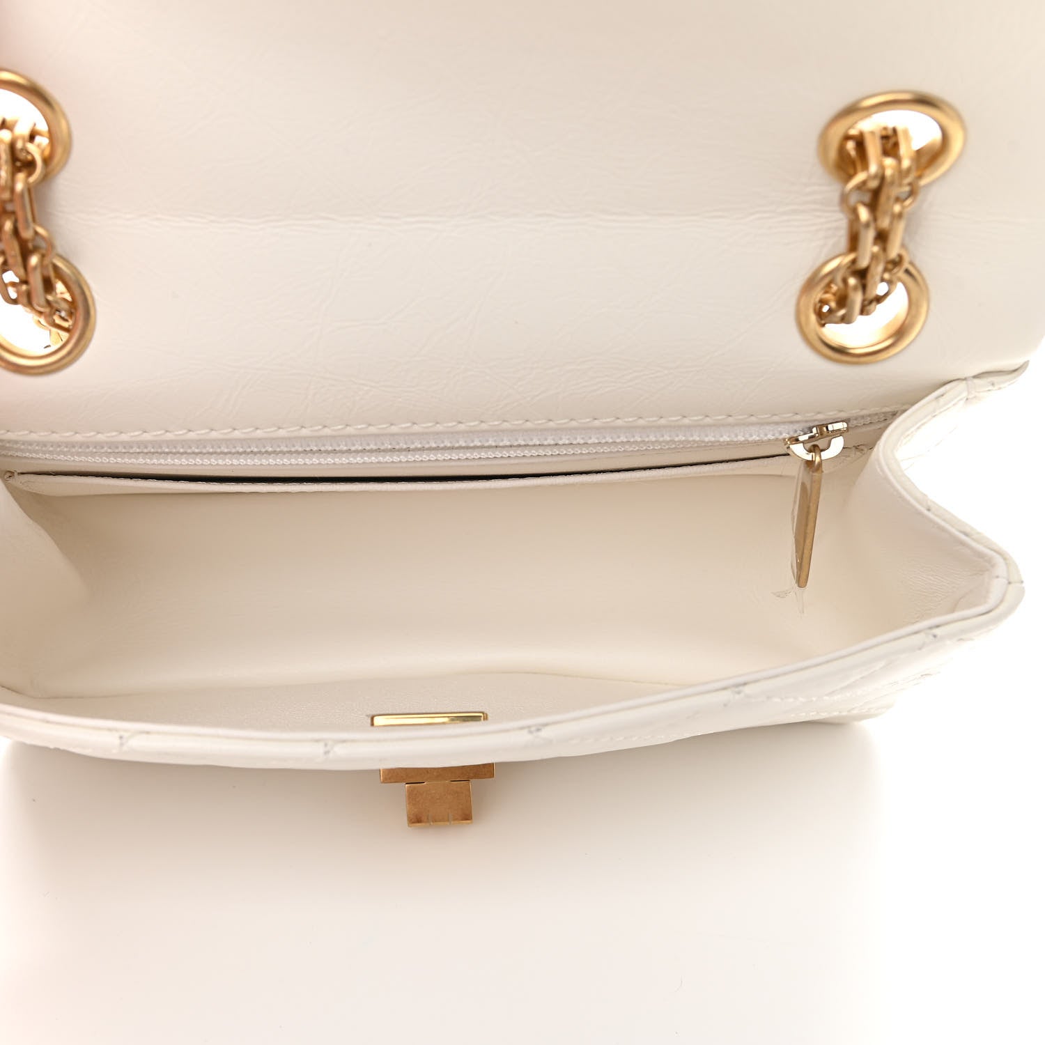 Chanel Aged Calfskin Quilted 2.55 Reissue Mini Flap White 5 of 11