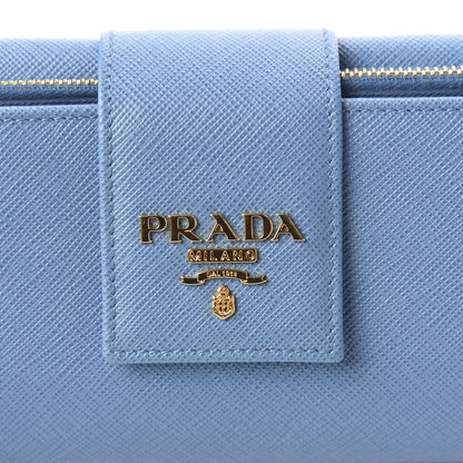 Prada Saffiano Metal Medium Wallet Mare 9 of 9