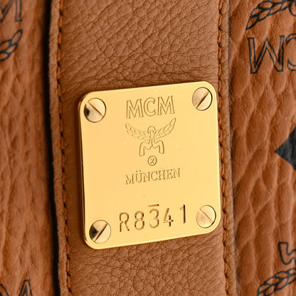 MCM Visetos Medium Liz Reversible Shopper Tote Cognac 10 of 17