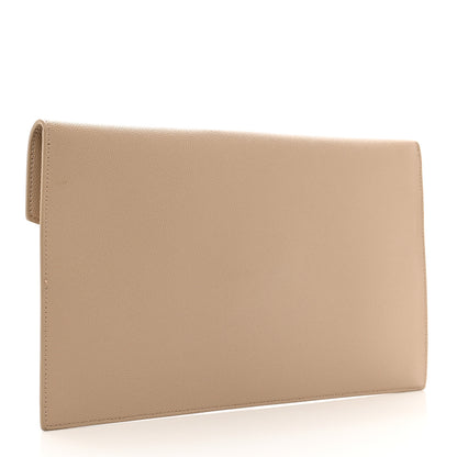Saint Laurent Grain De Poudre Uptown Pouch Dark Beige 3 of 7