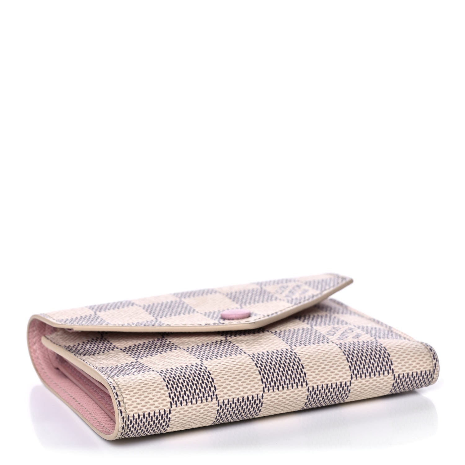 Louis Vuitton Damier Azur Victorine Wallet Rose Ballerine 4 of 13