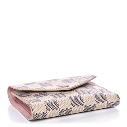 Louis Vuitton Damier Azur Victorine Wallet Rose Ballerine 4 of 13