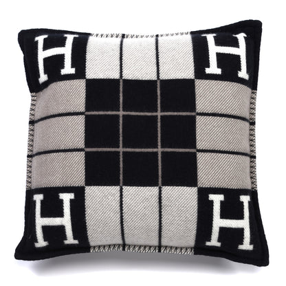Hermes Wool Cashmere Avalon III Pillow PM Ecru Black 2 of 3