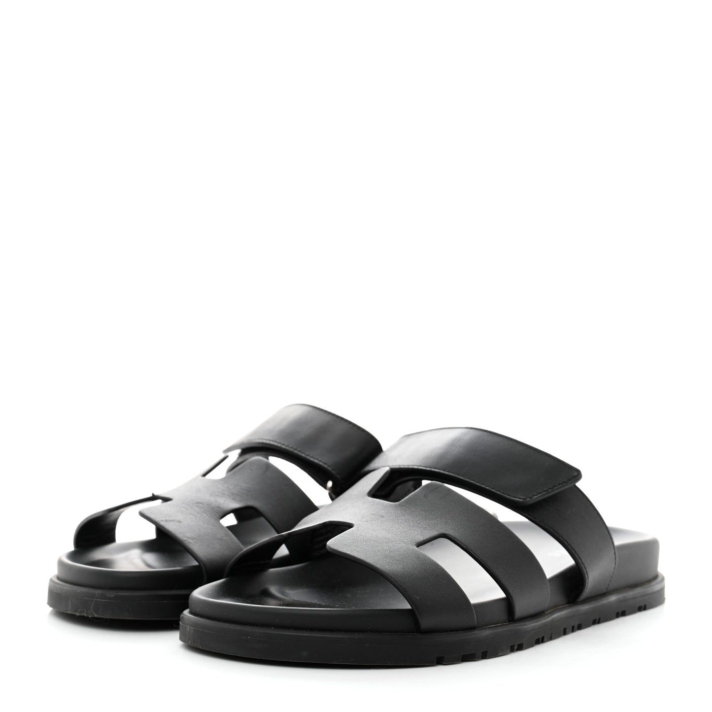 Calfskin Womens Chypre Sandals 38.5 Black