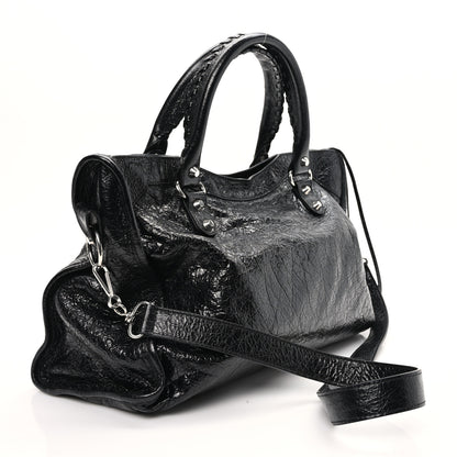 Balenciaga Agneau Arena Silver Hardware Medium Le City Black 3 of 10
