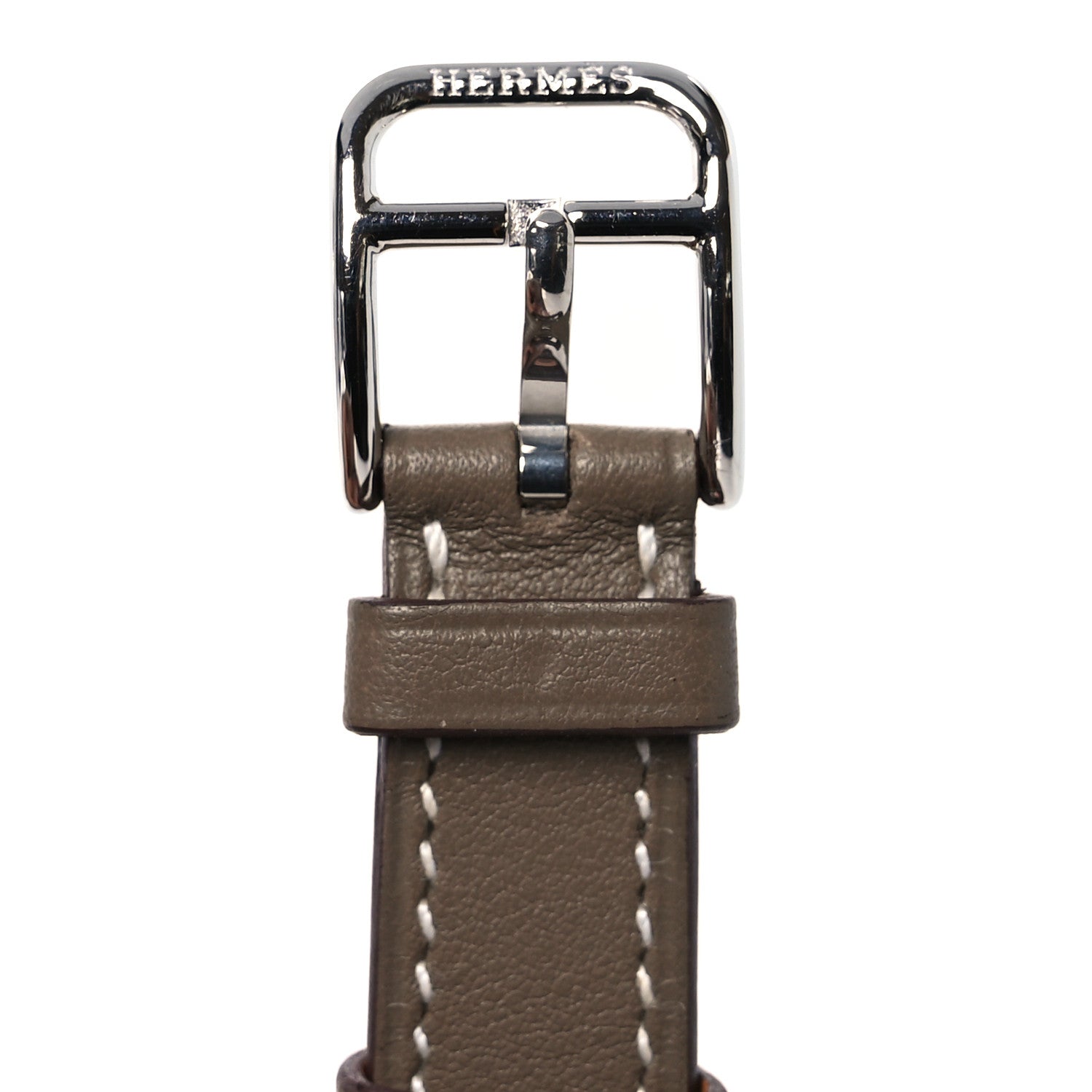 Hermes Swift Heure H Hour Mini 17mm Watch Double Tour Strap Etoupe 7 of 8