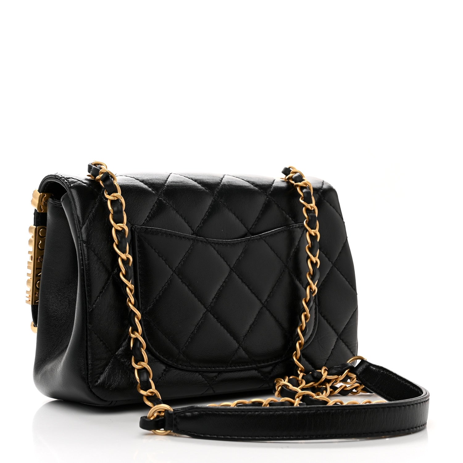 Chanel Lambskin Enamel Strass Quilted Mini Paris Monaco Flap Black 3 of 9
