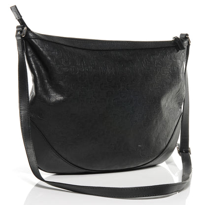 Gucci Calfskin Horsebit Embossed Large Half Moon Hobo Black 3 of 8