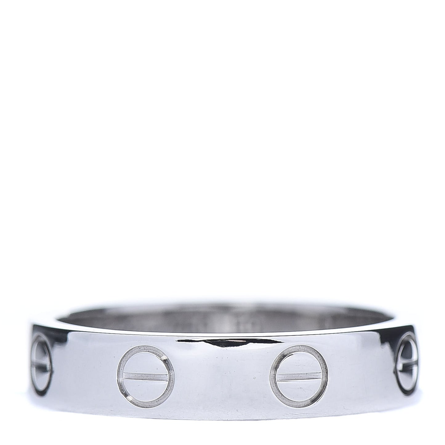 18K White Gold Diamond 4mm LOVE Wedding Band Ring 50 5.25