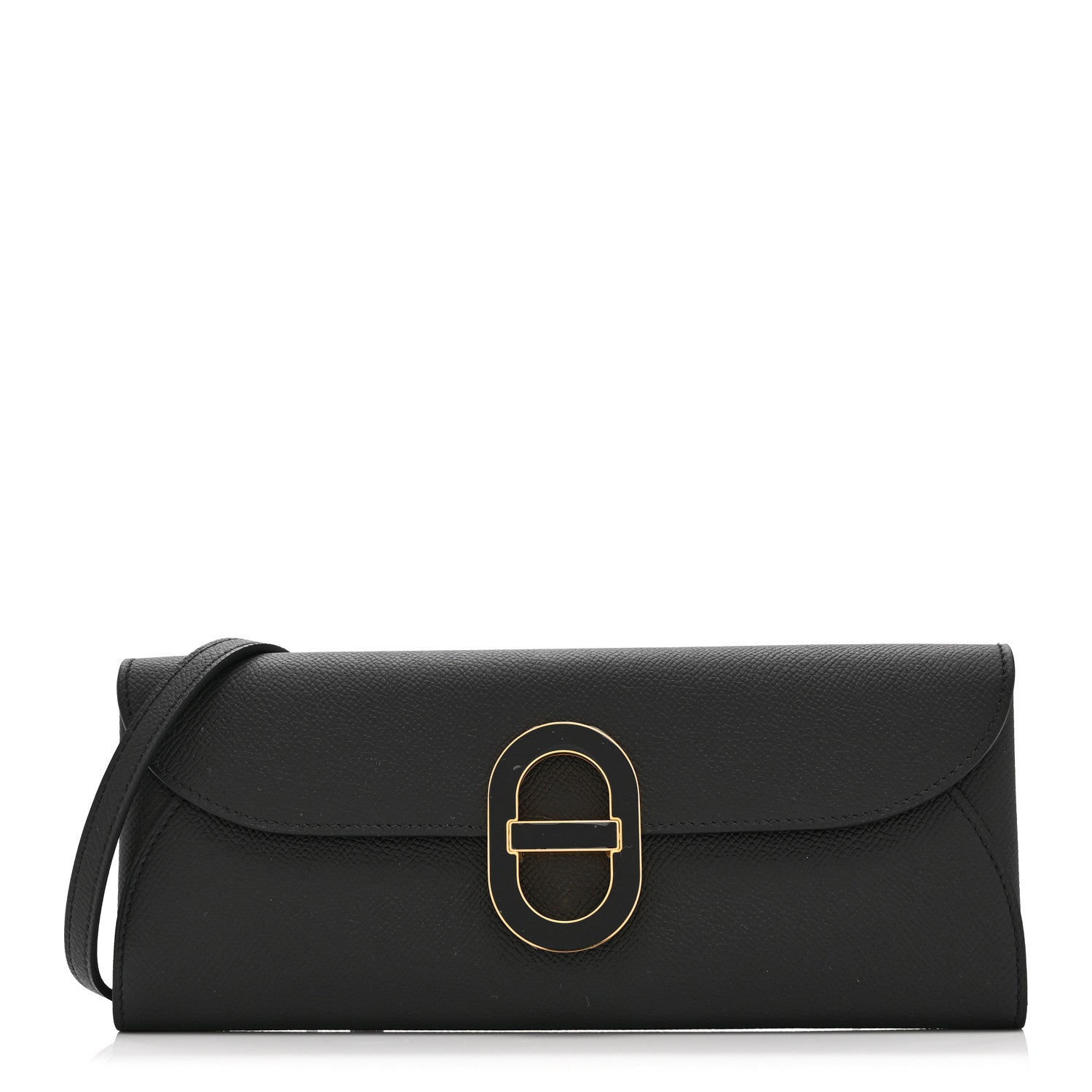 Hermes Epsom Enamel Maillon Wallet To Go Black 1 of 11