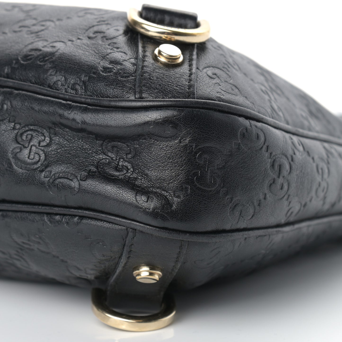 Guccissima Medium Abbey D Ring Hobo Black