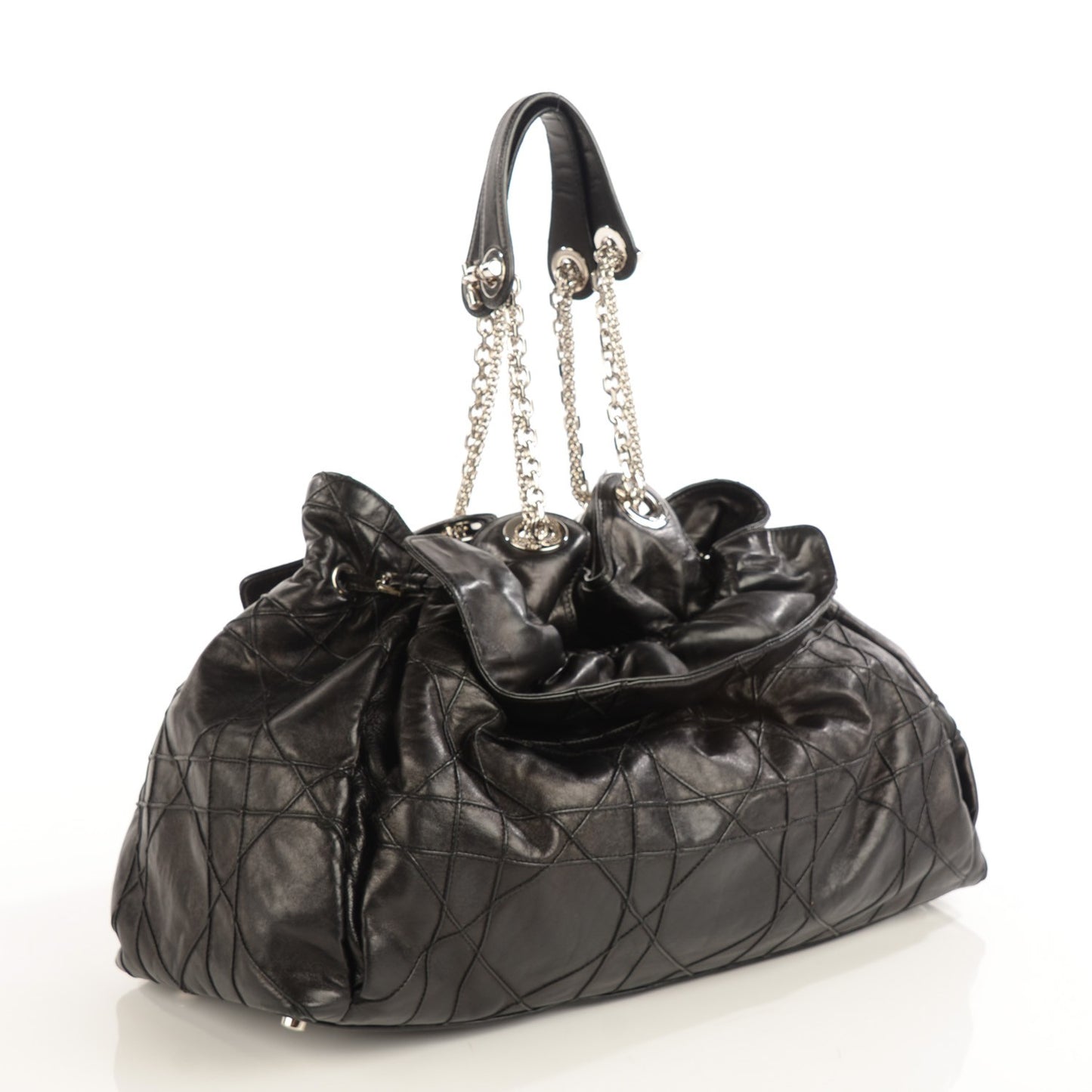Lambskin Cannage Large Le Trente Tote Black