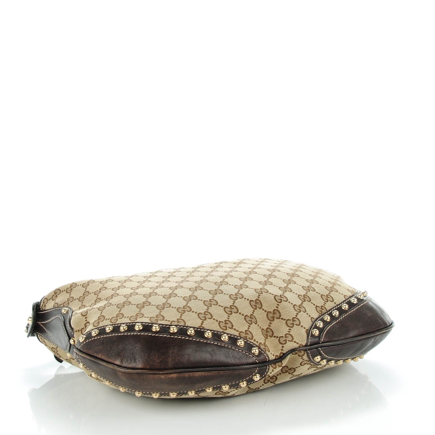 Gucci Monogram Pelham Studded Shoulder Bag Brown 4 of 7