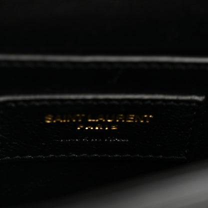 Saint Laurent Lambskin Matelasse Monogram Small Vicky Chain Bag Black 6 of 15
