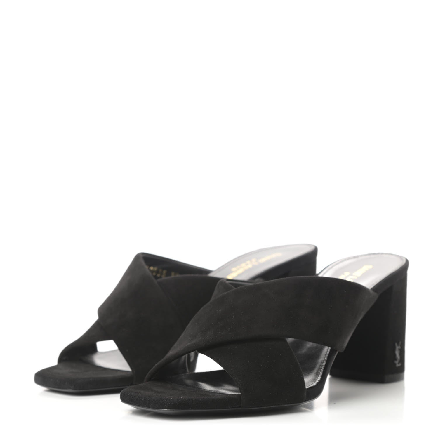 Saint Laurent Suede LouLou 70 Mule Sandals 39 Black 3 of 9