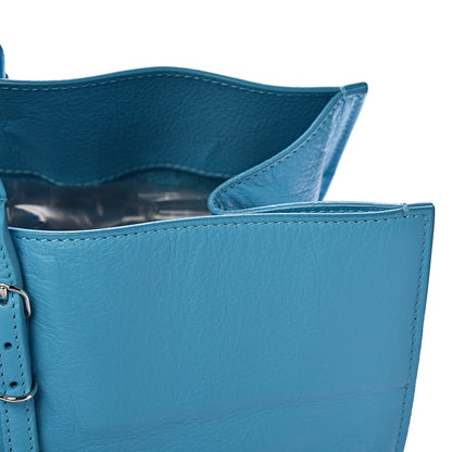 Balenciaga Supple Calfskin Papier A4 Tote Bleu Caraibes 19 of 21