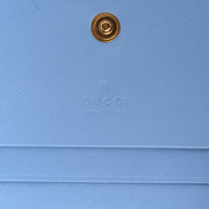 Gucci Calfskin Matelasse GG Marmont Card Case Clear Sky Blue 6 of 11