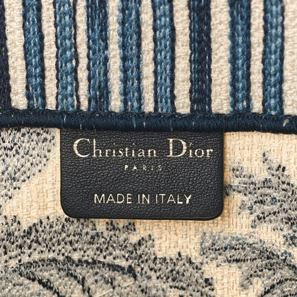 Christian Dior CHRISTIAN DIOR Canvas Embroidered Large Palm Tree Toile De Jouy Book Tote Blue Multicolor 6 of 9