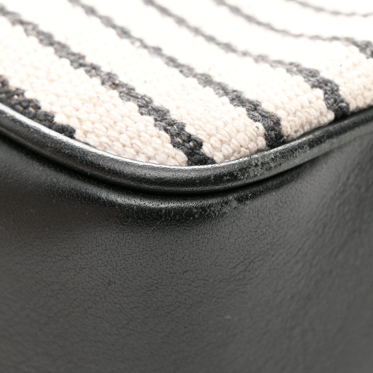 Saint Laurent Canvas Calfskin Monogram Lou Camera Bag Black Grey Cream 11 of 12