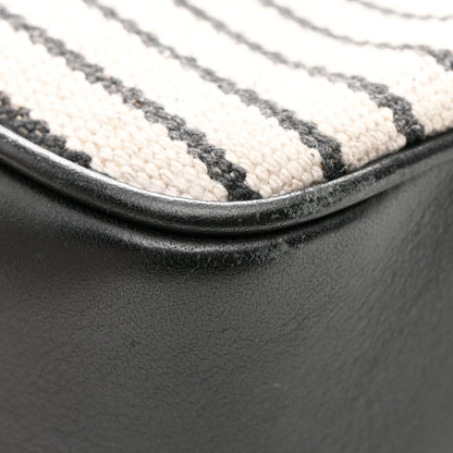 Saint Laurent Canvas Calfskin Monogram Lou Camera Bag Black Grey Cream 11 of 12