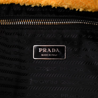 Prada Terry Cloth Tote Bag Giallo Black 6 of 10