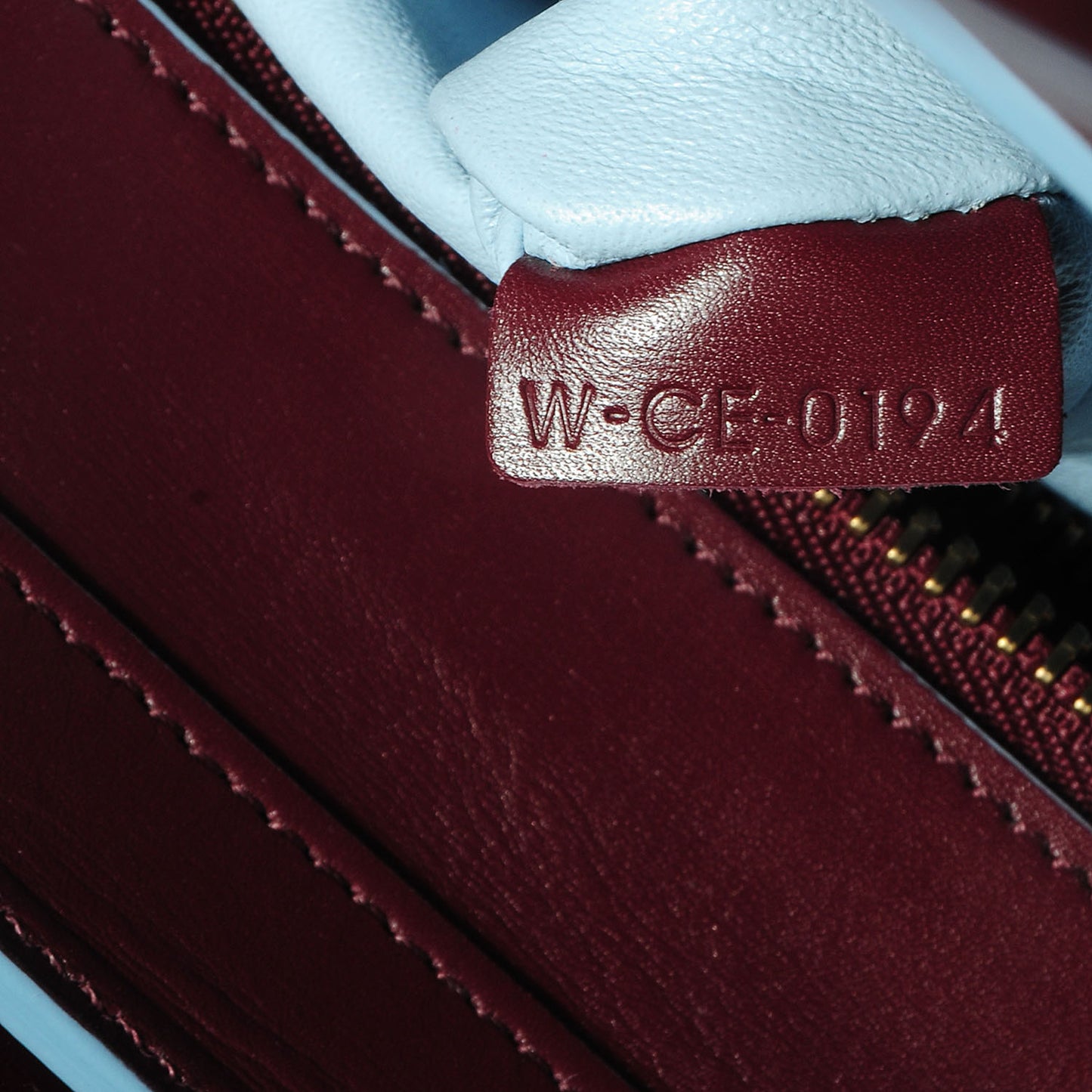 Palmelato Micro Luggage Burgundy Light Blue