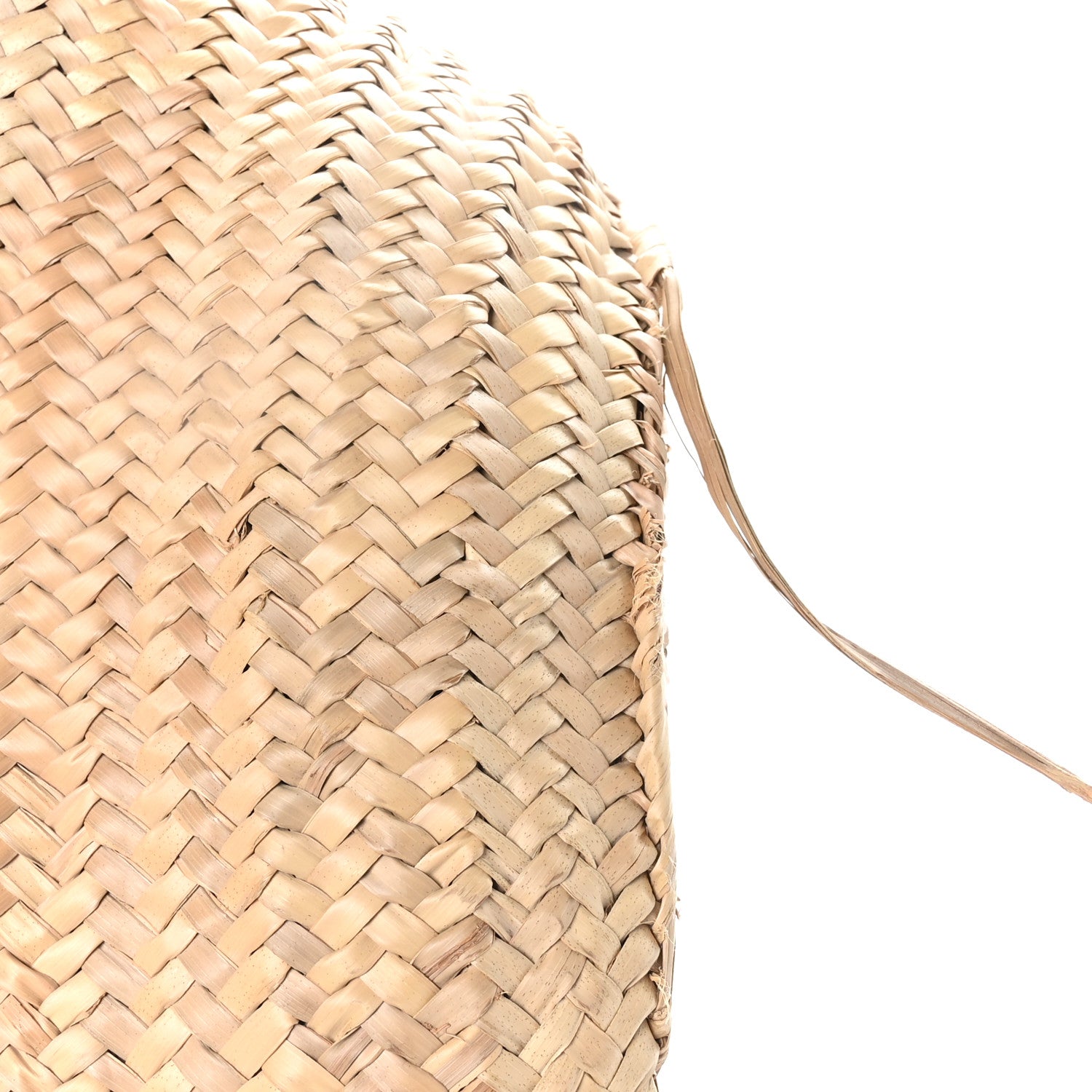 Chloe Raffia Small Grain Calfskin Medium Marcie Basket Tan 9 of 10