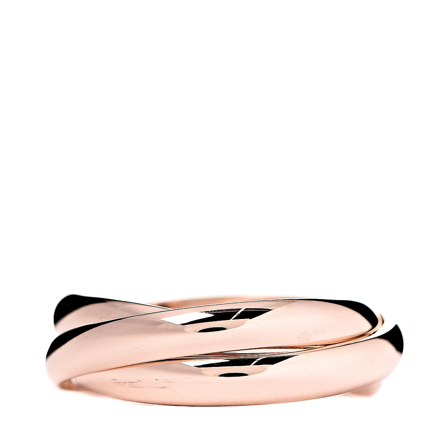 18K Pink Gold Diamond Trinity Ring 52 6