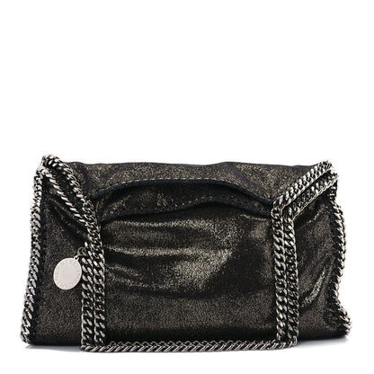Stella McCartney Metallic Shaggy Deer Falabella Fold Over Tote Black 1 of 8