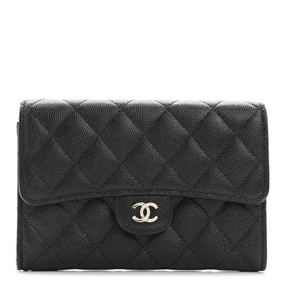Chanel Caviar Quilted Medium Flap Wallet Black 1 of 9
