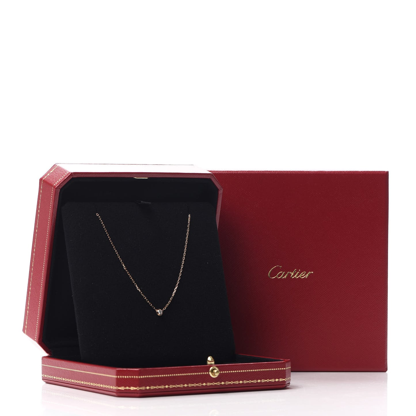 18K Pink Gold Diamond SM D'Amour Pendant Necklace
