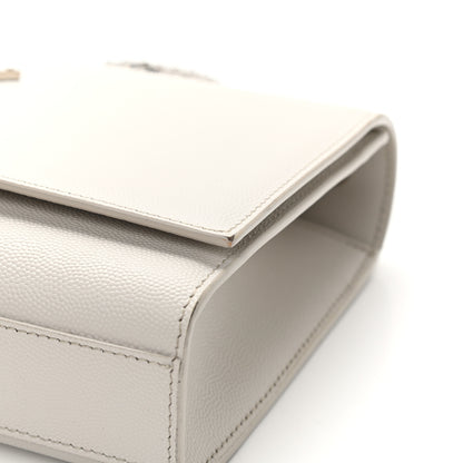 Saint Laurent Grain De Poudre Medium Classic Monogram Kate Satchel Icy White 11 of 13