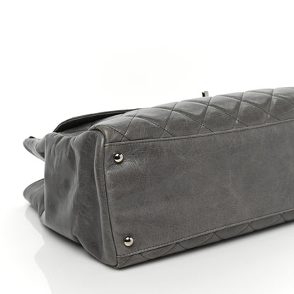 Chanel Glazed Calfskin Quilted Large CC Delivery Tote Grey 8 of 11